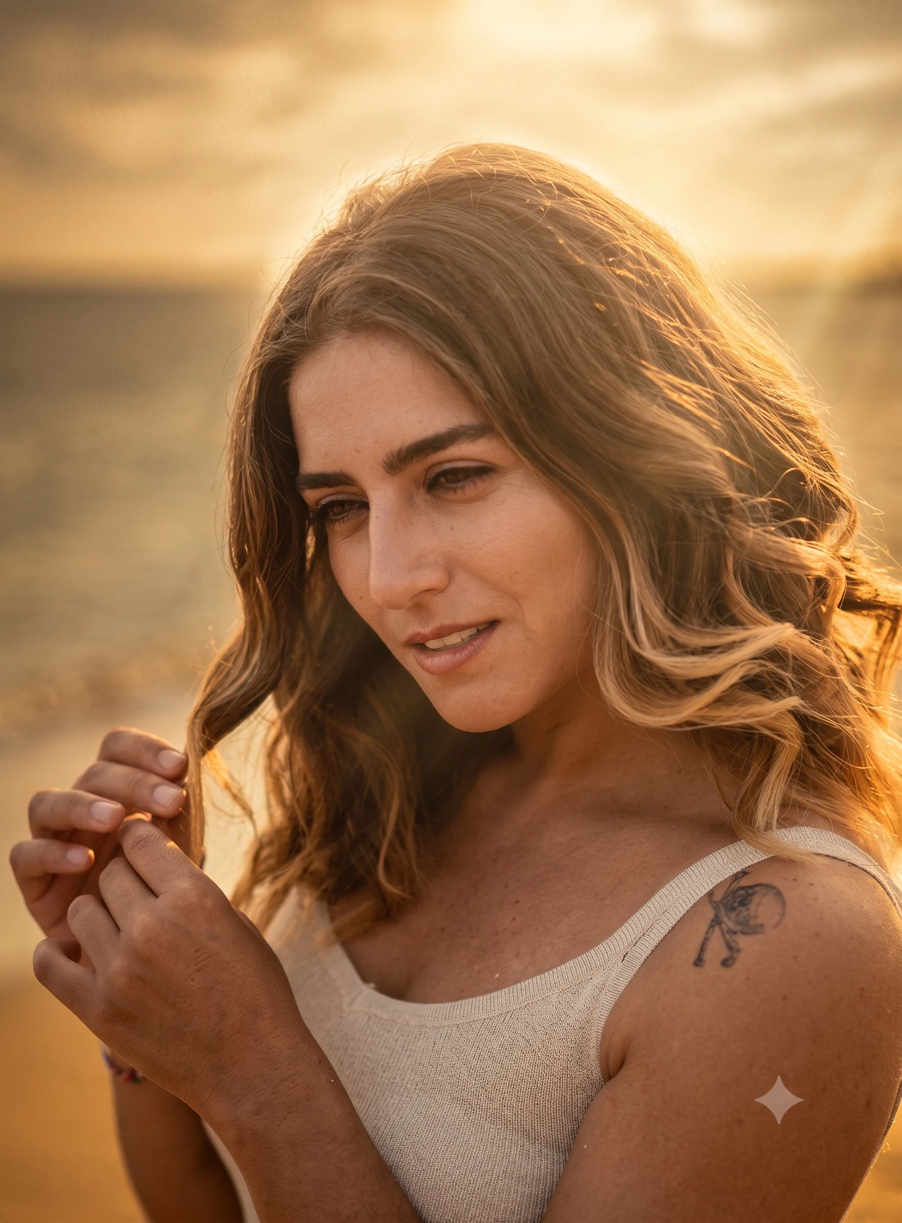 Golden Glowing Background Light Photo Editing Prompt